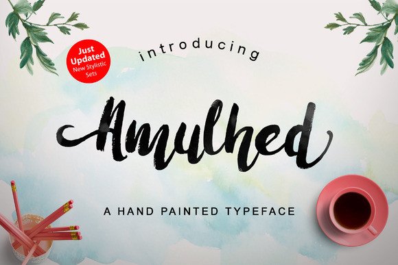 Amulhed Brush: A Handwritten Font for Editorial Design