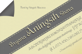 Bryana Aningsih Shara: A Script Font for Editorial Design