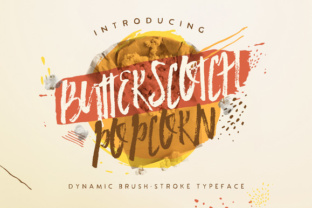Butterscotch Popcorn: A Hand-Painted Script Font for Editorial Design