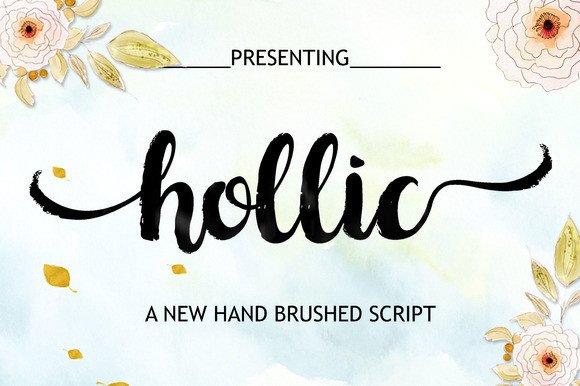 Hollic: An Elegant Script Typeface for Editorial Design