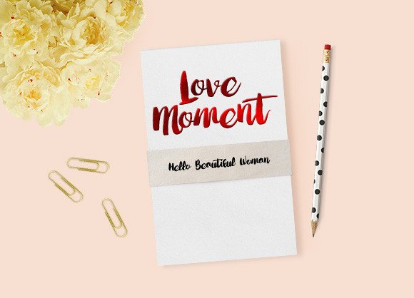 Love Moment: A Handwritten Typeface for Editorial Design