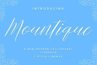 Mountique: A Modern Script Typeface for Editorial Design