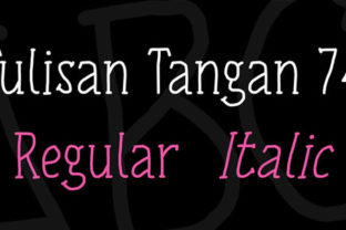 Tulisan Tangan 74: A Handwritten Font for Modern Web Design